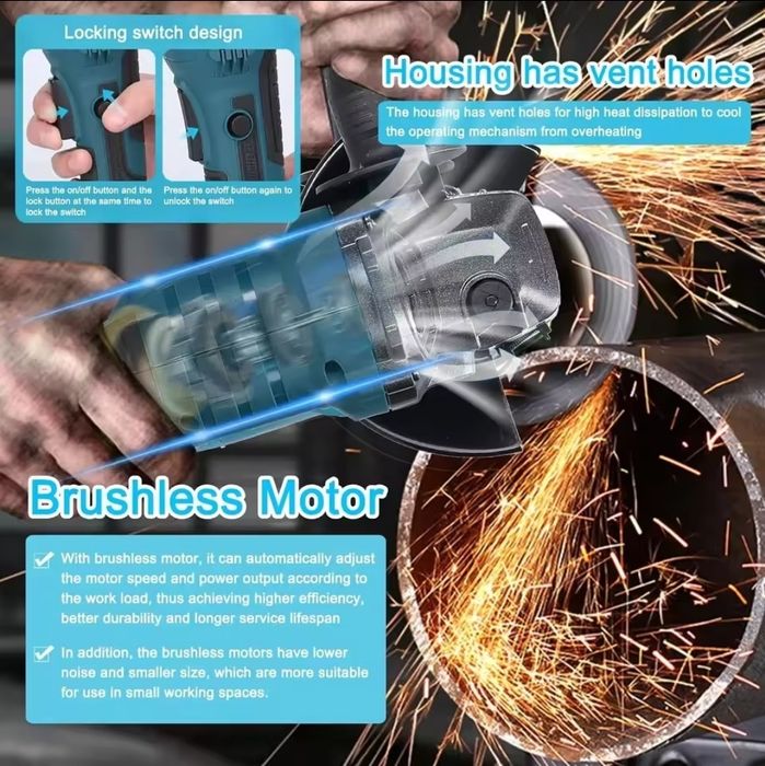 Promoção Rebarbadora 125mm c/ 2 Bat 4Ah