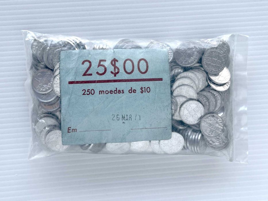 Lote de 250 Moedas 10 Centavos 1971 (na embalagem original)