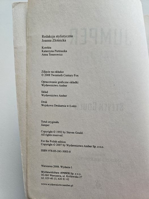 Książka - Jumper.  Steven Gould