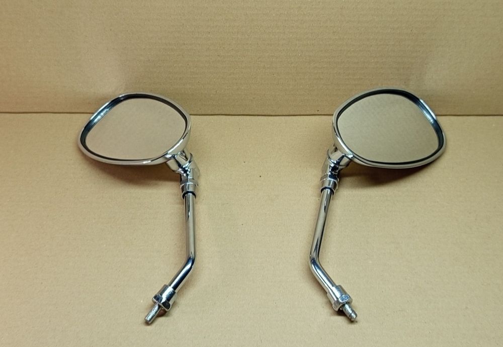 Дзеркала мото (пара) "ОВАЛ ХРОМ" M8  М10 R+R