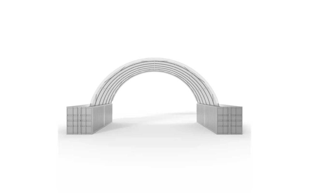 Zadaszenie kontenerowe 12x24m PVC 900g/m2