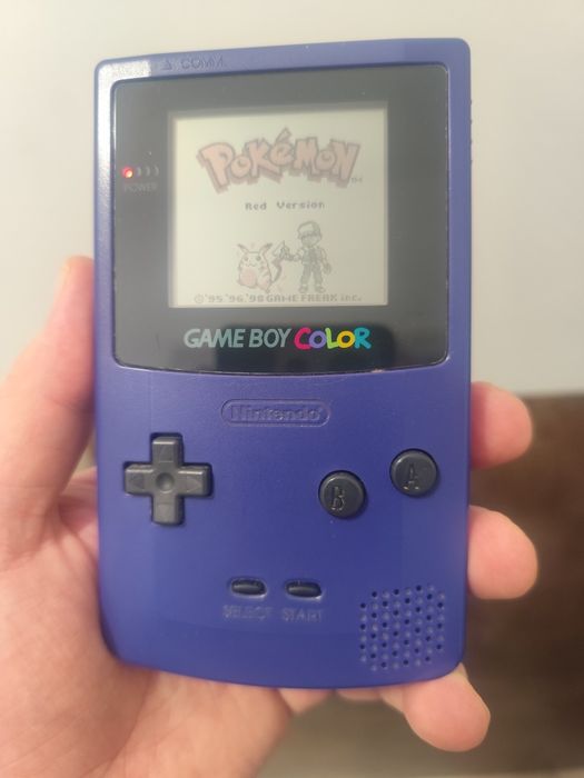 Nintendo Game Boy Color CGB-001 + Pokémon Red + Gold + Spiderman + Donkey Kong– ZESTAW