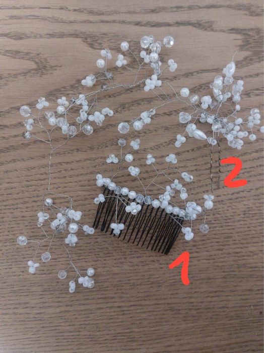 Прикраса для волосся бусіни, перлини