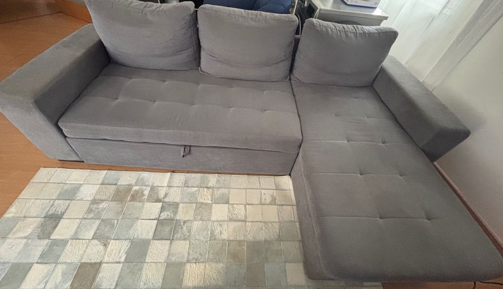 Sofá cama com chaise