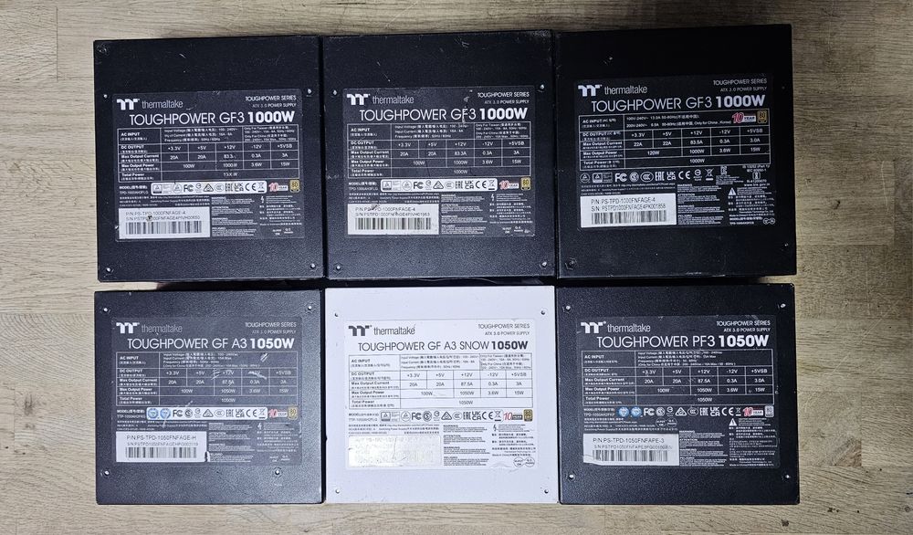 Блоки живлення неробочі Termaltake 650W/850W/1200W