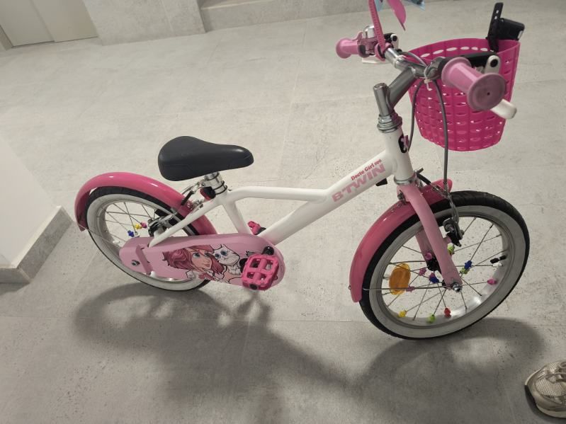 Rower dziecięcy Btwin 500 Doctogirl 16 cali.
