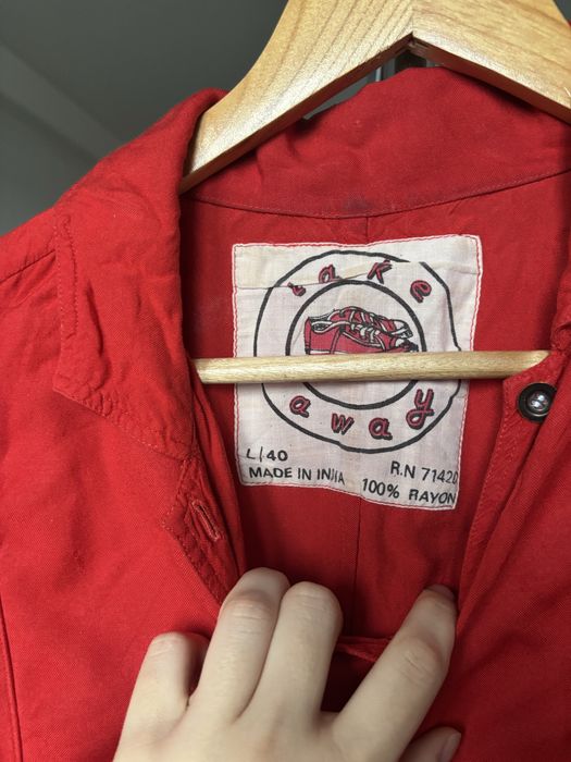 Червона вінтажна сорочка Lake Away, 100% rayon