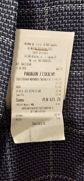 Marynarka męska firmy Recman