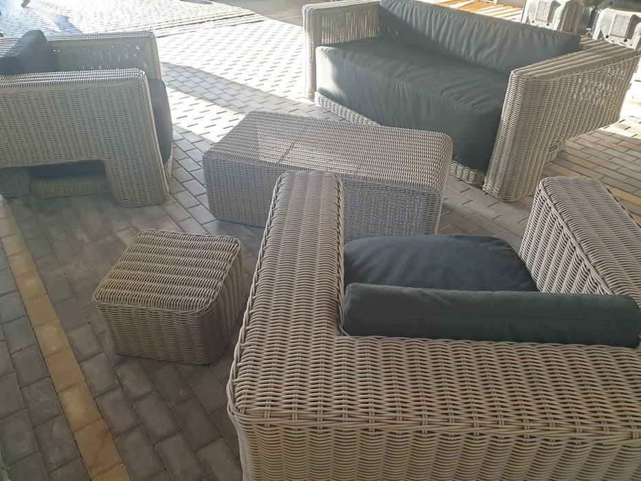 HIGOLD Designerski komplet na taras do ogrodu- meble ogrodowe tarasowe