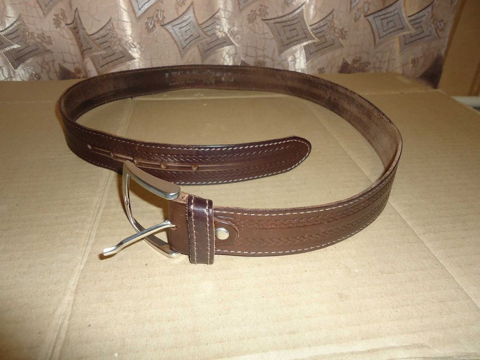 Ремінь з натуральної шкіри, розмір 113-3,7 см