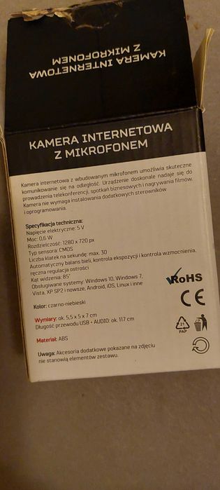Kamera internetowa  do lekcji online skype PC mikrofon
