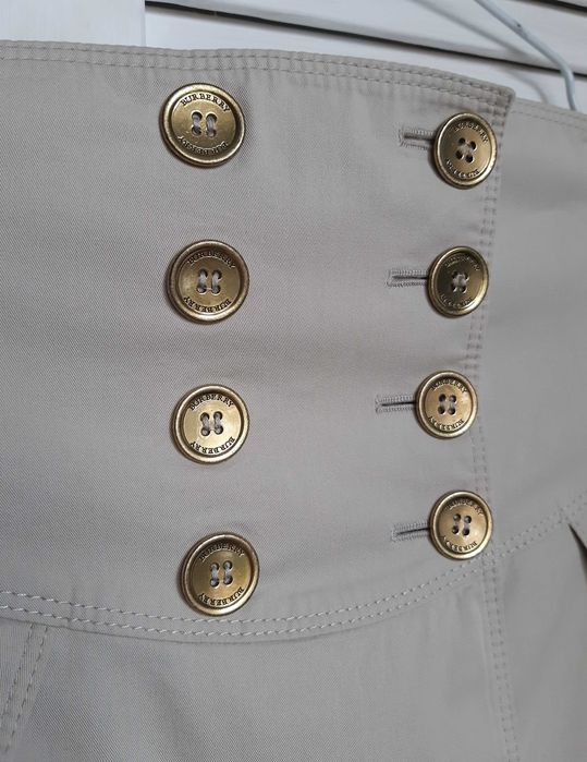 Брендовая, натуральная бежевая юбка burberry