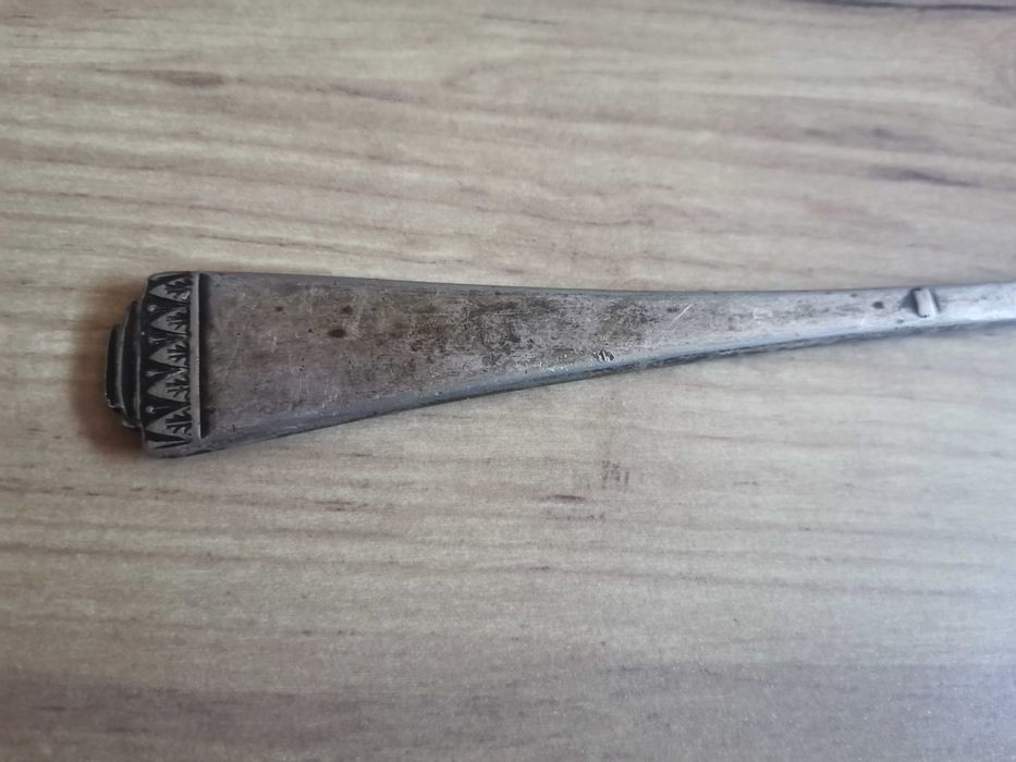 Stara przedwojenna wielka łyżka 27 cm, BM Domart GW. 10 lat, plater II RP