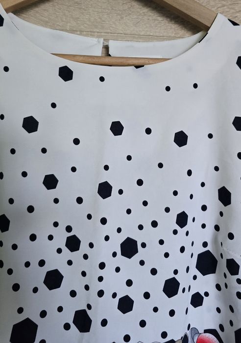 Lekka bluzka 44 / 46 Eltex kropki kwiaty