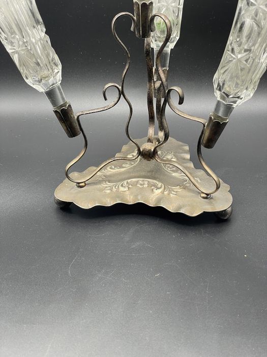Floreira Epergne Art Nouveau casquinha inglesa