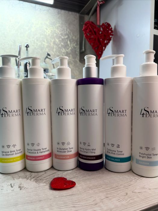Smart4derma муси, гелі  для вмивання і тонери , є розпив
