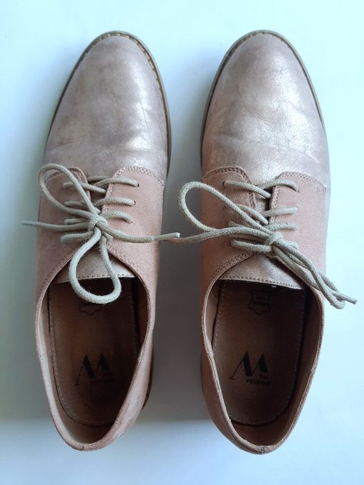 półbuty Oksfordki sznurowane - SKÓRA naturalna