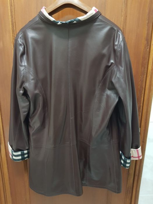 Casaco de pele genuína castanho double face mulher - Novo a estrear