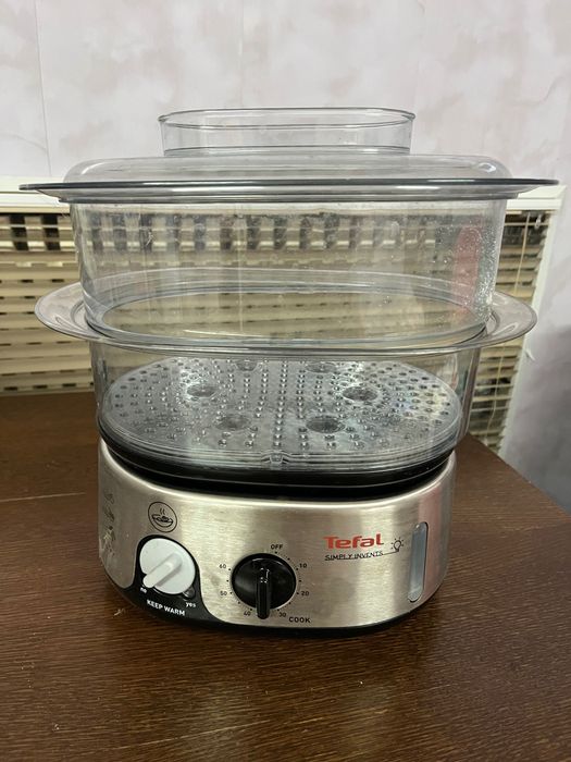 Пароварка Tefal Simply Invents 2 яруси + чаша для рису. Відмінний стан
