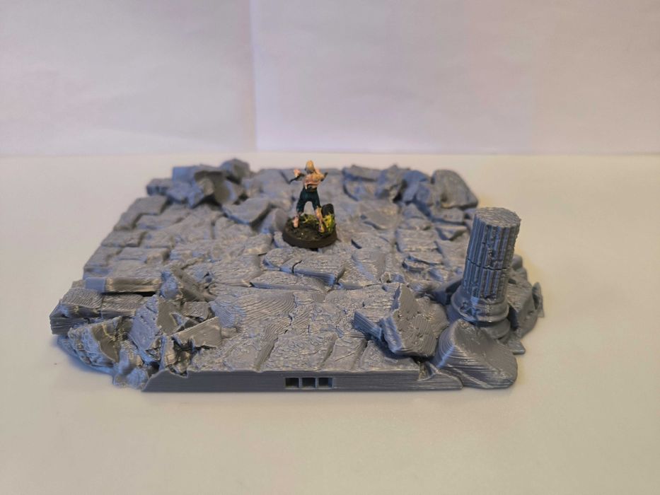 Zrujnowana droga skrzyżowanie X (Lost City) RPG D&D Diorama Makieta