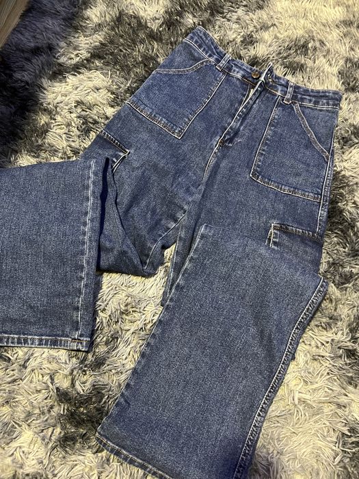 Джинси карго,з високою посадкою