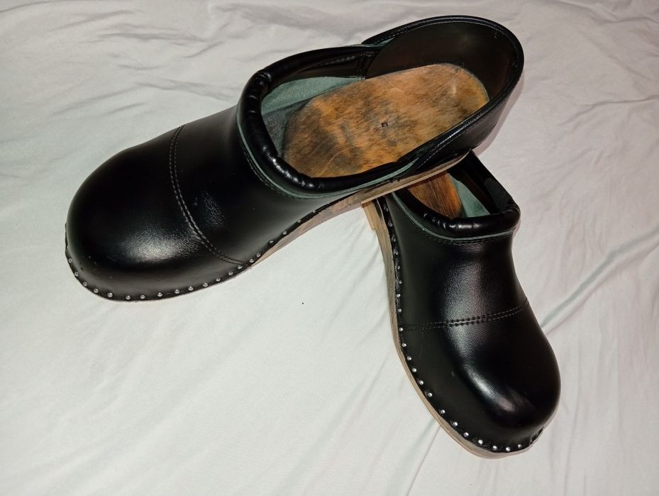 Стильные, кожаные Сабо (Клоги) на Деревянной подошве