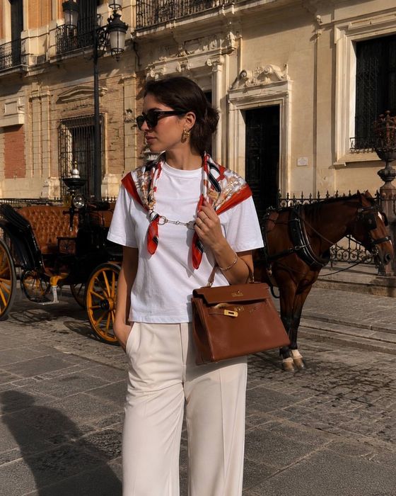 Футболка з хустиною платком Hermes