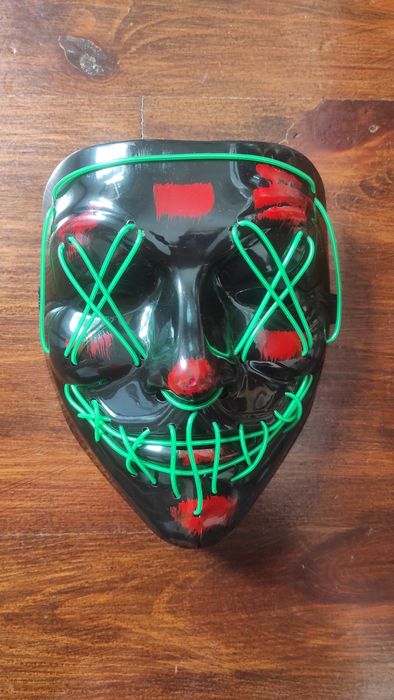 Неоновая маска (Pixel) Судная Ночь Purge Mask (зелёная)