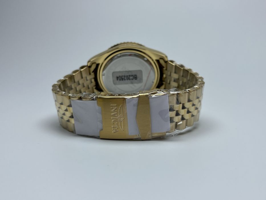 Invicta 48383, чоловічий золотистий годинник, інвікта хронограф