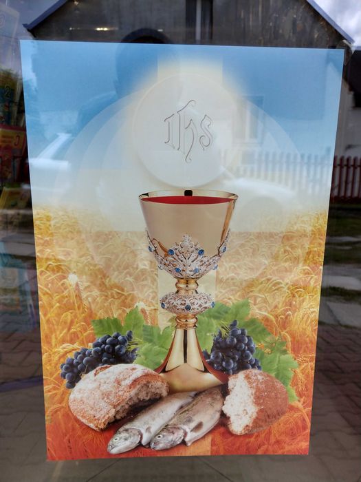 Emblemat, plakat I Komunia Św., Boże Ciało