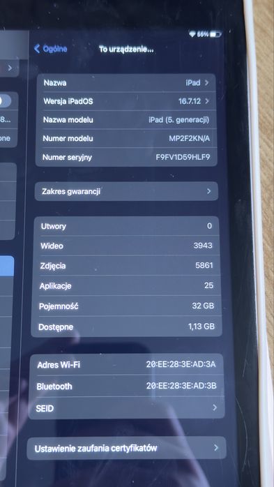 Tablet Apple Ipad 5 gen 32 GB