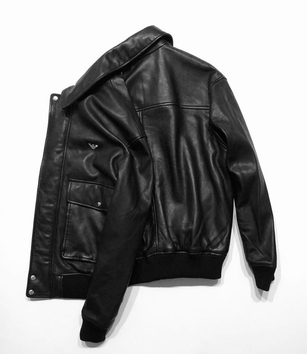 Pilotka skóra naturalna Armani Jeans Established