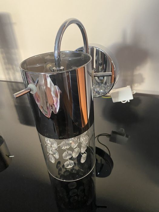 Lampa pojedyncza z kryształkami