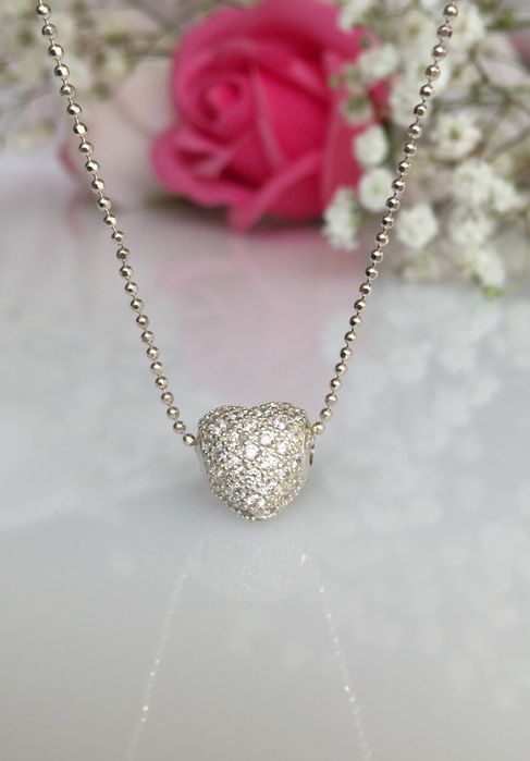 Знижка ! Срібна цепочка Thomas Sabo, Серце , цирконій