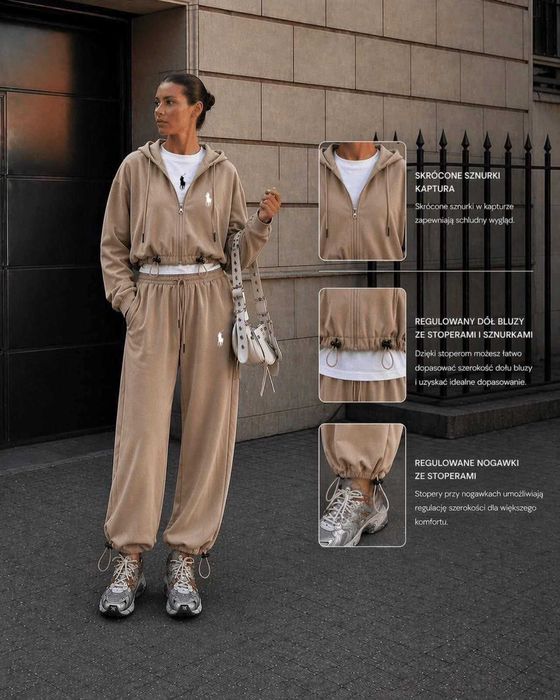 Piękne damskie dresy 3w1