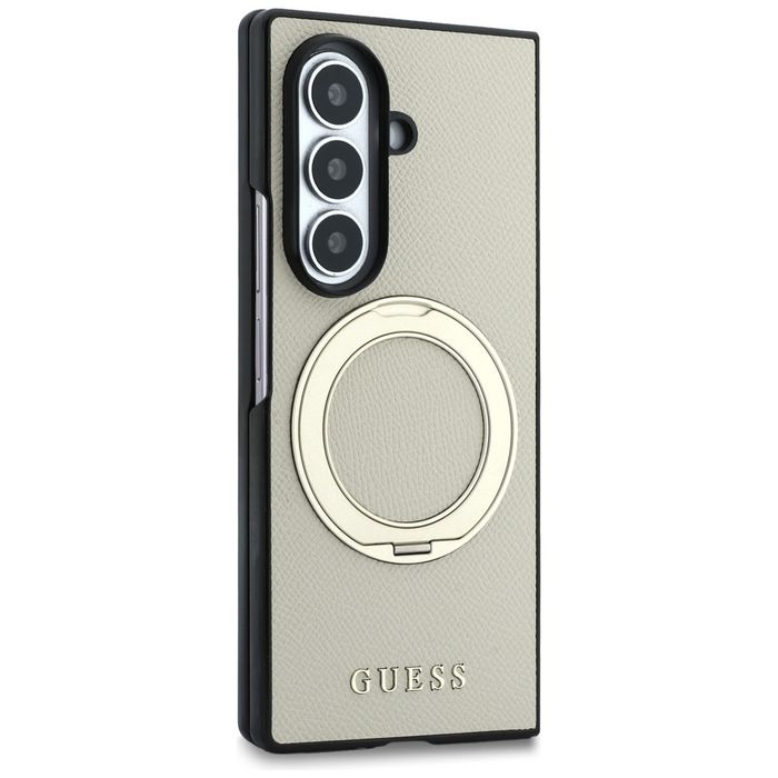Guess nakładka HC Magnetic Ring Stand Grained PU Classic Logo do Samsu