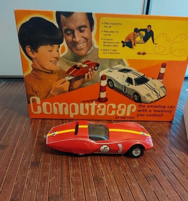 Computatacar brinquedo vintage 1970 carro com memória Mettoy