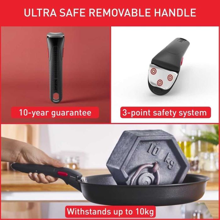 Tefal Ingenio Easy On Zestaw 2 Patelnie  24 cm/ 28 cm + rączka