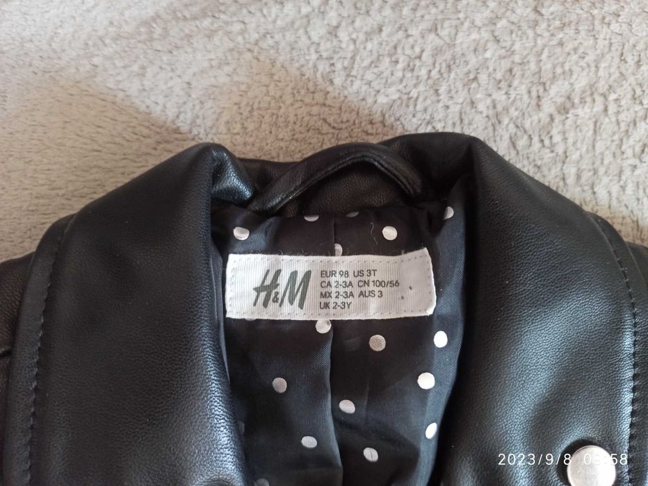 Ramoneska dziewczęca eco skóra h&m 98 (2-3 lata)