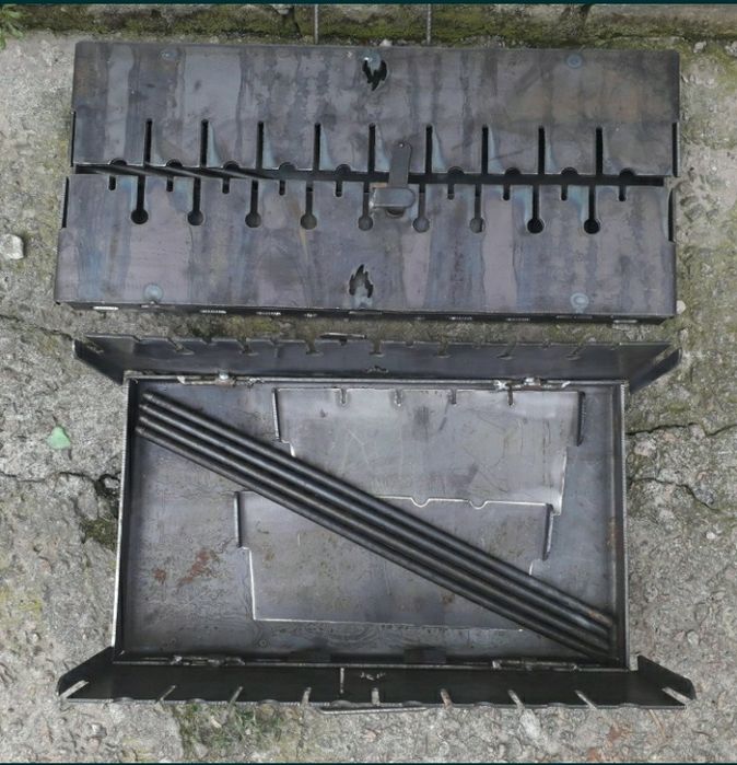 Переносной мангал чемодан 3мм огонёк