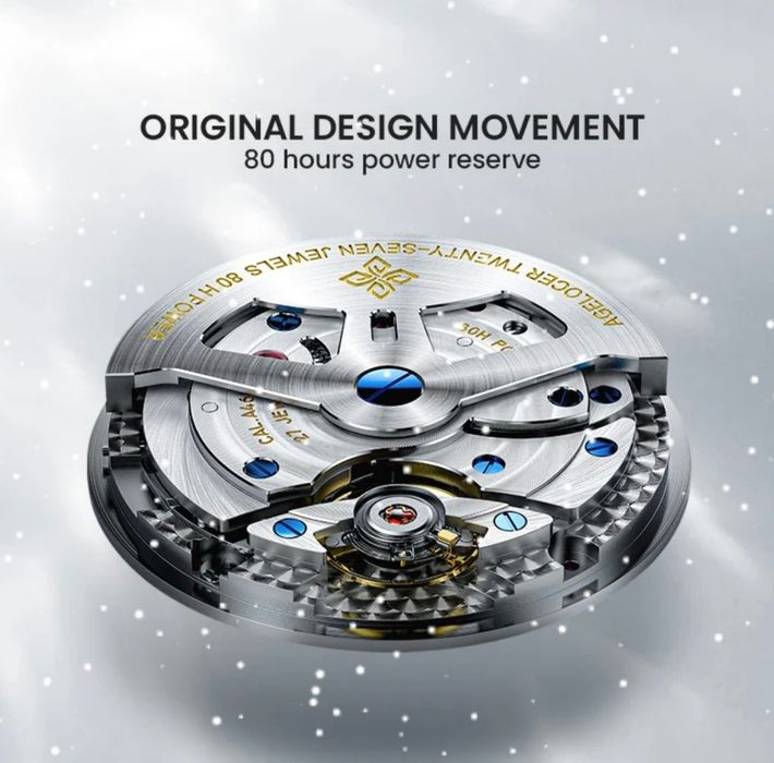 Relógio Agelocer Moon Phase automático novo