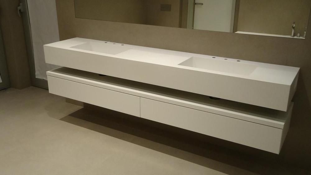 Umywalka podwójna Luksusowe umywalki podwójne z Corianu GFK na wymiar