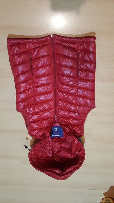 Bezrękawnik kamizelka  ocieplana  długa z kapturem