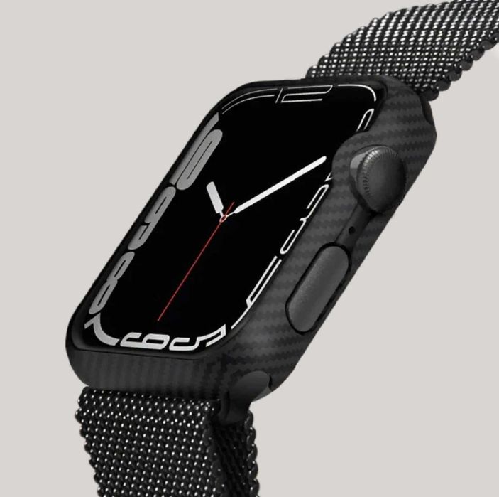 Чохол PITAKA для Apple Watch Series 7/8/9 / 45mm / 600D Black/Grey (Twill)