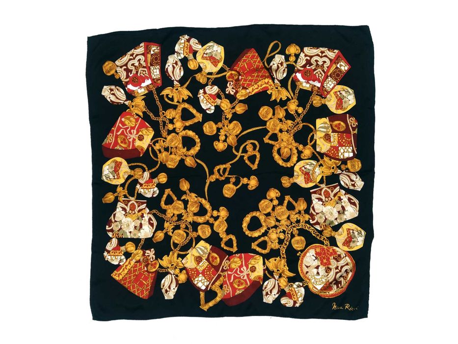 Nina ricci редкий винтажный платок, каре, (оригинал) vintage 80-е