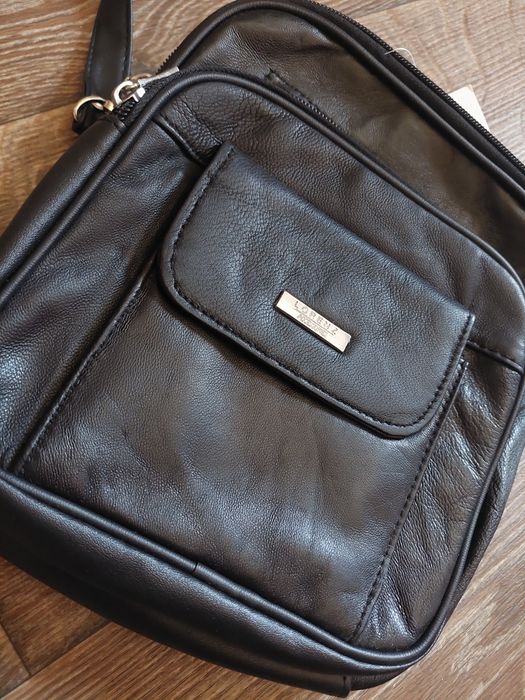 Шкіряна сумка-барсетка