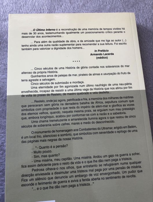 O ÚLTIMO INFERNO - Guerra Colonial 1971-73   De Pedro C