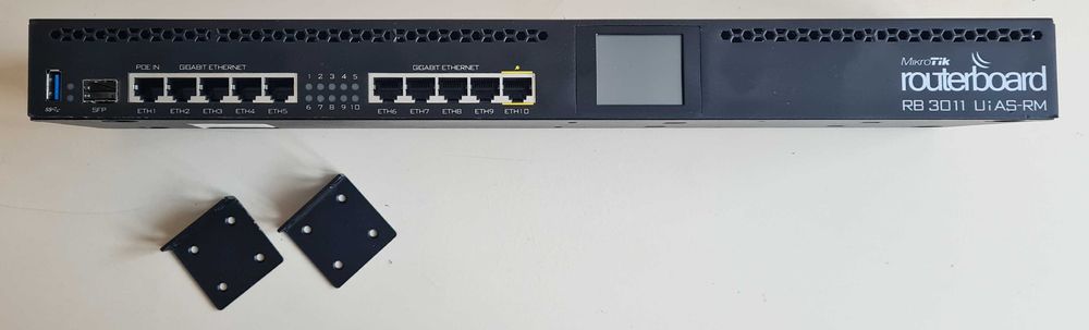 MikroTik RB3011UiAS-RM (10×Gigabit + SFP, USB 3.0) маршрутизатор 1U