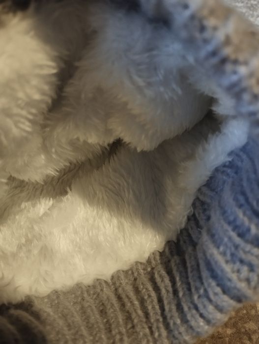 Czapka nowa szara damska ciepła beanie krasnal