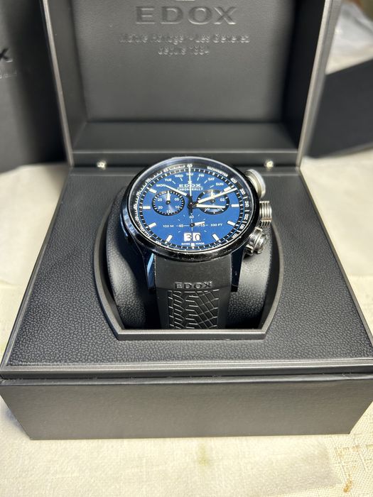 Мужские часы Edox  38001 TINN BUF3 Chronoraly 48 mm оригинал Швейцария